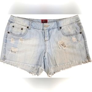 Torrid Light Blue Distressed Jean Shorts